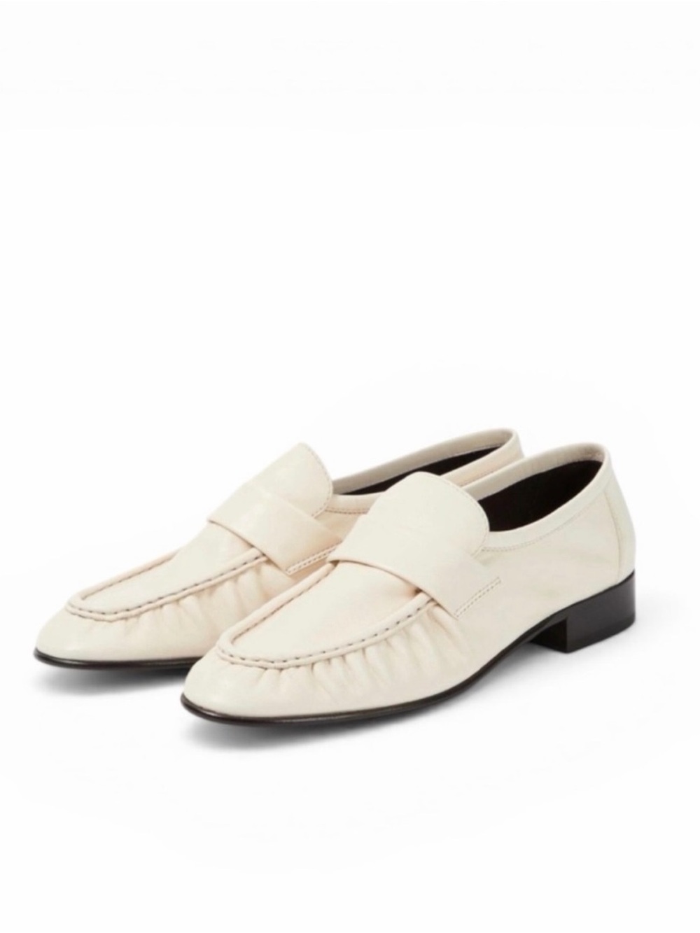 Men’s white Leather Slip-On Loafers
